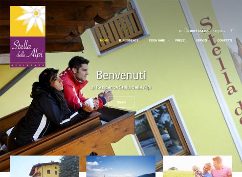 GBF Costruzione sito web Residence Stella delle Alpi