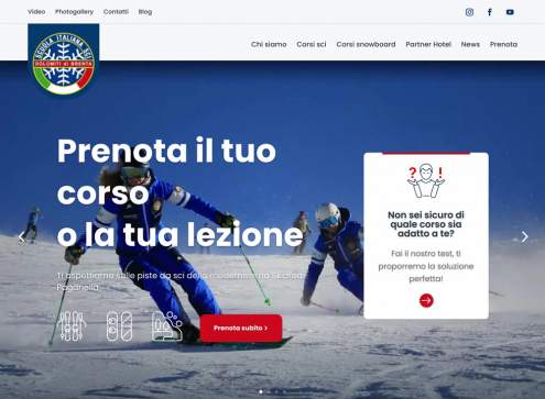 GBF costruzione sito web Scuola Italiana Sci