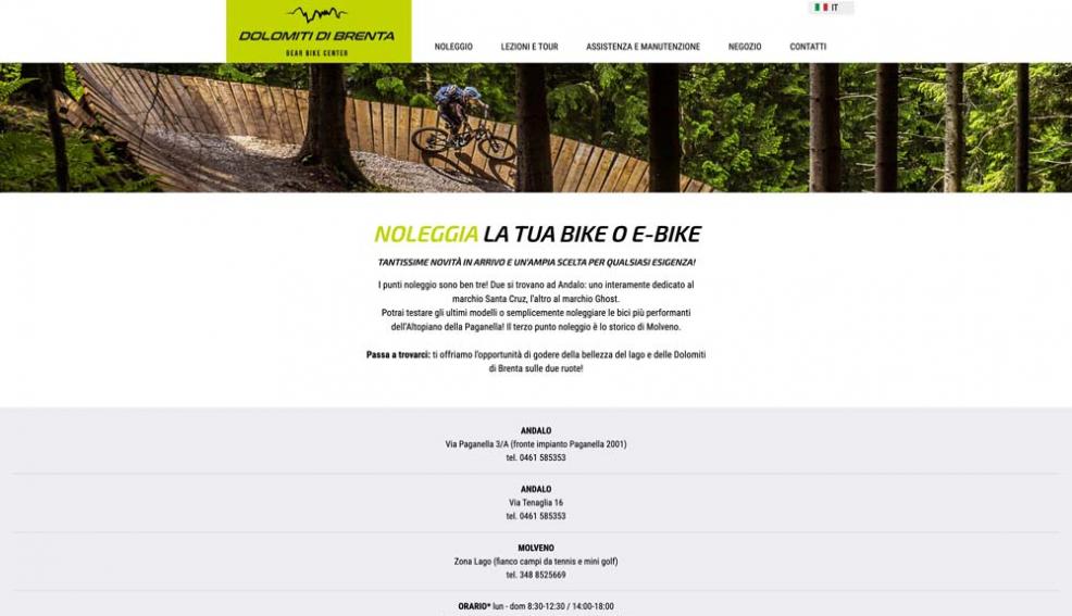 GBF - sito web Bear Bike Center Dolomiti di Brenta